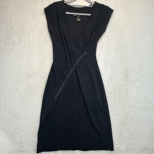 Marc by Marc Jacobs Fiona‎ Asymmetric Black Dress Zipper Detail XS